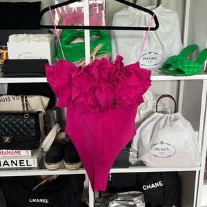 Zara strapless tie body suit